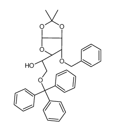 3-O-Benzyl-1,2-O-isopropylidene-6-O-trityl-a-D-glucofuranose Structure