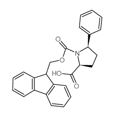 FMOC-(2S,5R)-5-PHENYLPYRROLIDINE-2-CARBOXYLIC ACID Structure