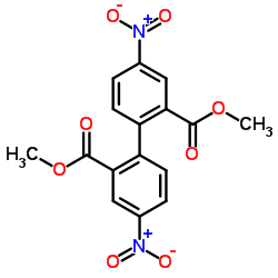 Dimethyl 4,4'-dinitro-2,2'-biphenyldicarboxylate Structure
