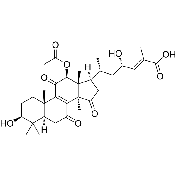 12β-乙酰灵芝酸θ结构式