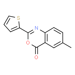 6-Methyl-2-(2-thienyl)-4H-3,1-benzoxazin-4-one结构式