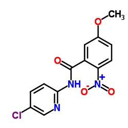 N-(5-氯-2-吡啶基)-5-甲氧基-2-硝基苯甲酰胺结构式