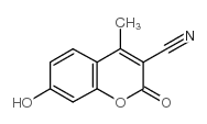 3-氰基-7-羟基-4-甲基香豆素结构式