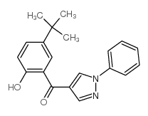 (5-叔丁基-2-羟基苯基)(1-苯基-1H-吡唑-4-基)甲酮结构式