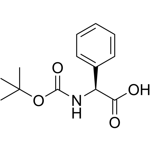 Boc-L-苯甘氨酸结构式