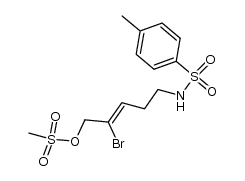 (Z)-2-bromo-5-[N-(4-methylphenylsulfonyl)amino]pent-2-en-1-yl methylsulfonate Structure