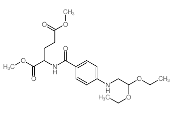 Glutamic acid,N-[p-[(formylmethyl)amino]benzoyl]-, dimethyl ester, p-(diethyl acetal), L-(8CI) Structure