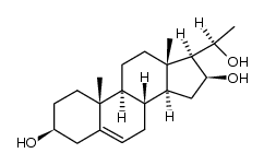 Δ5-pregnene-3β,16β,20(R)-triol结构式