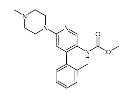[6-(4-甲基-哌嗪-1-基)-4-邻甲苯基-吡啶-3-基]-氨基甲酸甲酯结构式