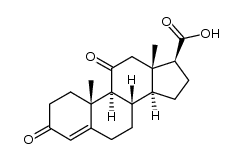 (+)-3,11-dioxoandrost-4-ene-17β-carboxylic acid结构式