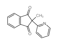 1H-Indene-1,3(2H)-dione,2-methyl-2-(2-pyridinyl)- Structure