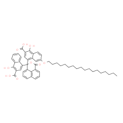4-[1-(3-carboxy-4-hydroxy-1-naphthyl)-3-oxo-1H,3H-naphtho[1,8-cd]pyran-1-yl]-1-hydroxy-6-(octadecyloxy)-2-naphthoic acid结构式