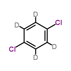 1,4-Dichloro(2H4)benzene Structure