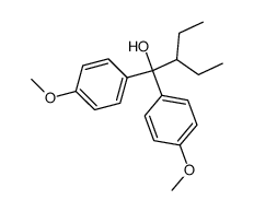 2-ethyl-1,1-bis-(4-methoxy-phenyl)-butan-1-ol结构式