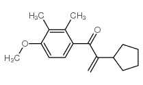 2-环戊基-1-(4-甲氧基-2,3-二甲基苯基)丙-2-烯-1-酮结构式