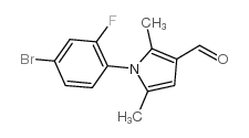 1-(4-溴-2-氟苯基)-2,5-二甲基-1H-吡咯-3-甲醛结构式