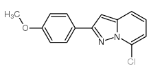 7-氯-2-(4-甲氧基苯基)吡唑并[1,5-a]吡啶结构式