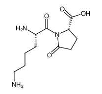 (S)-1-(L-lysyl)-5-oxopyrrolidine-2-carboxylic acid Structure