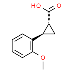 反式-2-(2-甲氧基苯基)环丙烷-1-羧酸结构式