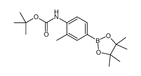 tert-Butyl 2-methyl-4-(4,4,5,5-tetramethyl-1,3,2-dioxaborolan-2-yl)phenylcarbamate Structure