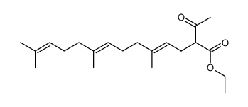 (4E,8E)-ethyl 2-acetyl-5,9,13-trimethyltetradeca-4,8,12-trienoate结构式