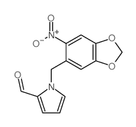 1-[(6-nitrobenzo[1,3]dioxol-5-yl)methyl]pyrrole-2-carbaldehyde结构式
