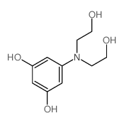 5-(bis(2-hydroxyethyl)amino)benzene-1,3-diol结构式