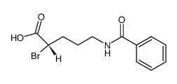 (S)-5-benzoylamino-2-bromo-valeric acid结构式