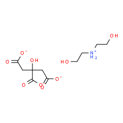 bis(2-hydroxyethyl)ammonium dihydrogen citrate structure