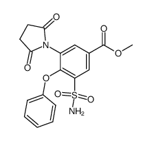 3-N-succinimido-4-phenoxy-5-sulphamylbenzoic acid methyl ester结构式