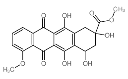 methyl 2,4,5,12-tetrahydroxy-7-methoxy-6,11-dioxo-3,4-dihydro-1H-tetracene-2-carboxylate Structure