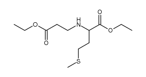 N-(2-ethoxycarbonyl-ethyl)-methionine ethyl ester Structure
