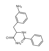 DL-N-Benzoyl-η-m-amino-phenylalaninamid结构式