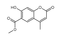 7-hydroxy-4-methyl-2-oxo-2H-chromene-6-carboxylic acid methyl ester Structure