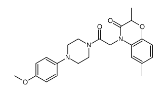 Piperazine, 1-[(2,3-dihydro-2,6-dimethyl-3-oxo-4H-1,4-benzoxazin-4-yl)acetyl]-4-(4-methoxyphenyl)- (9CI) Structure