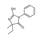 5-ethyl-5-methyl-3-phenyl-2-sulfanylideneimidazolidin-4-one结构式