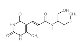 (E)-N-(1-hydroxy-3-methylsulfanyl-propan-2-yl)-3-(4-methyl-2,6-dioxo-3H-pyrimidin-5-yl)prop-2-enamide结构式
