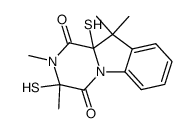 3,10a-dimercapto-2,3,10,10-tetramethyl-2,3,10,10a-tetrahydro-pyrazino[1,2-a]indole-1,4-dione结构式
