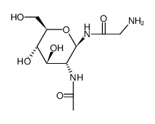 N-(2-acetamido-2-deoxy-β-D-glucopyranosyl)glycinamide Structure