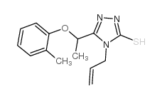 4-烯丙基-5-[1-(2-甲基苯氧基)乙基]-4H-1,2,4-噻唑-3-硫醇结构式