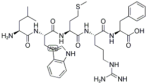 H-Leu-Trp-Met-Arg-Phe-OH acetate salt结构式