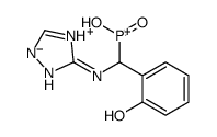 hydroxy-[(2-hydroxyphenyl)-(1H-1,2,4-triazol-5-ylamino)methyl]-oxophosphanium结构式