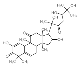 19-Norlanosta-1,5-diene-3,11,22-trione,2,16,- 20,24,25-pentahydroxy-9-methyl-结构式