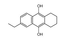 6-ethyl-1,2,3,4-tetrahydroanthracene-9,10-diol Structure