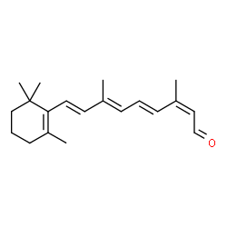 (2Z,4E,6E,8E)-3,7-dimethyl-9-(2,6,6-trimethyl-1-cyclohexenyl)nona-2,4,6,8-tetraenal结构式