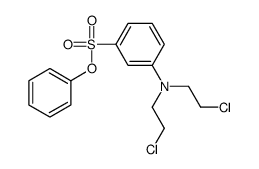 phenyl 3-[bis(2-chloroethyl)amino]benzenesulfonate Structure