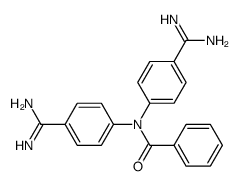 N,N-bis-(4-carbamimidoyl-phenyl)-benzamide结构式