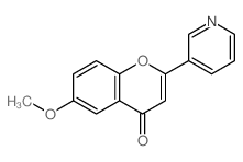 6-methoxy-2-pyridin-3-yl-chromen-4-one Structure