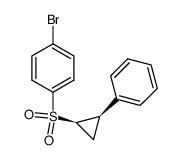 cis-1-(4-bromobenzenesulphonyl)-2-phenylcyclopropane结构式