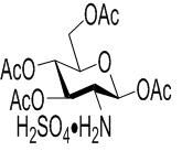 1,3,4,6-四-O-乙酰基-2-氨基-2-脱氧-α-葡萄糖硫酸盐结构式